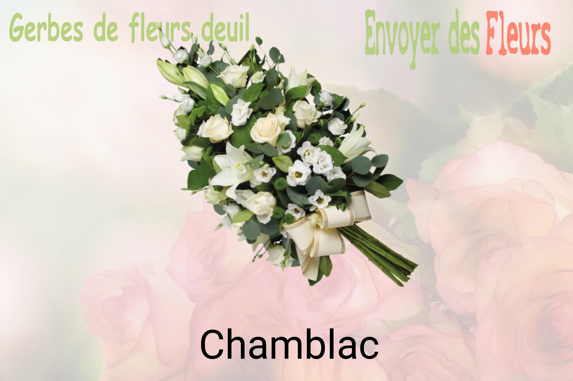 Gerbe de fleurs de deuil livrée à Chamblac